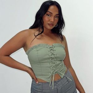 Yazmin Strapless Corset Green